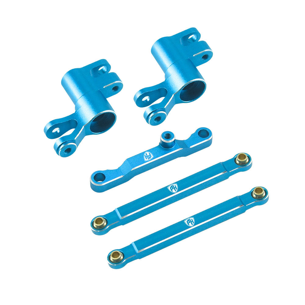 Powerhobby 7075 Aluminum Steering / Bellcrank Set Blue FOR Traxxas Mini Maxx