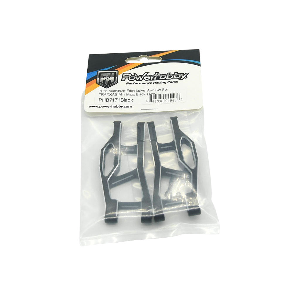 Powerhobby 7075 Aluminum Front Lower Arms Black FOR Traxxas Mini Maxx
