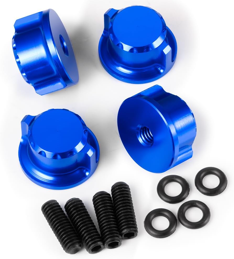 Powerhobby Aluminum Body Mount Thumb Screws Nuts Blue FOR Traxxas Slash