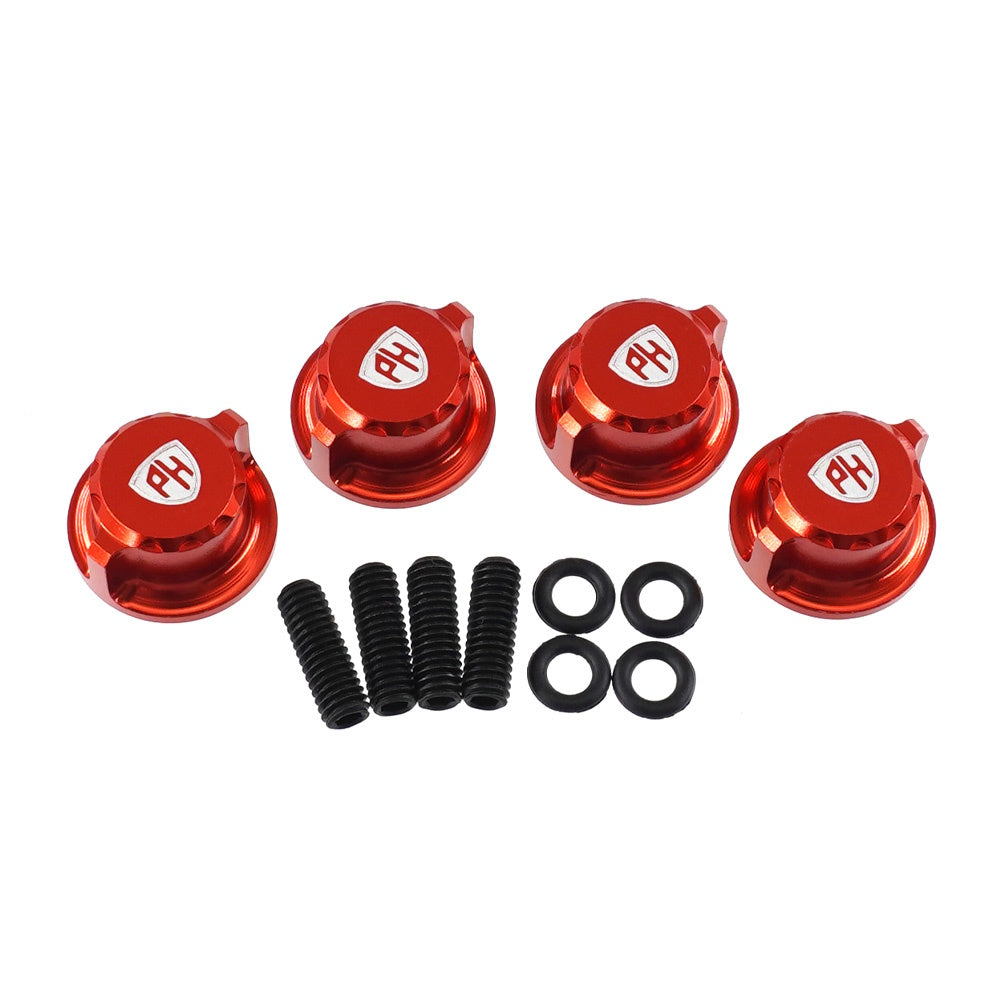 Powerhobby Aluminum Body Mount Thumb Screws Nuts Red FOR Traxxas Slash