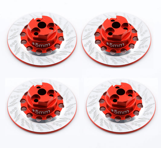 Powerhobby Aluminum Wheel Hub Red FOR Kyosho Fazer MK2