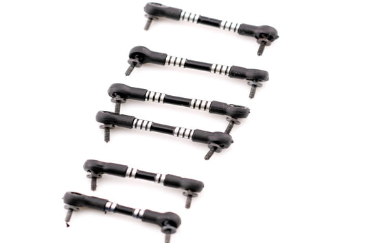 Powerhobby Adjustable Stainless Steel Links Set Black Losi Micro-B / Micro-T