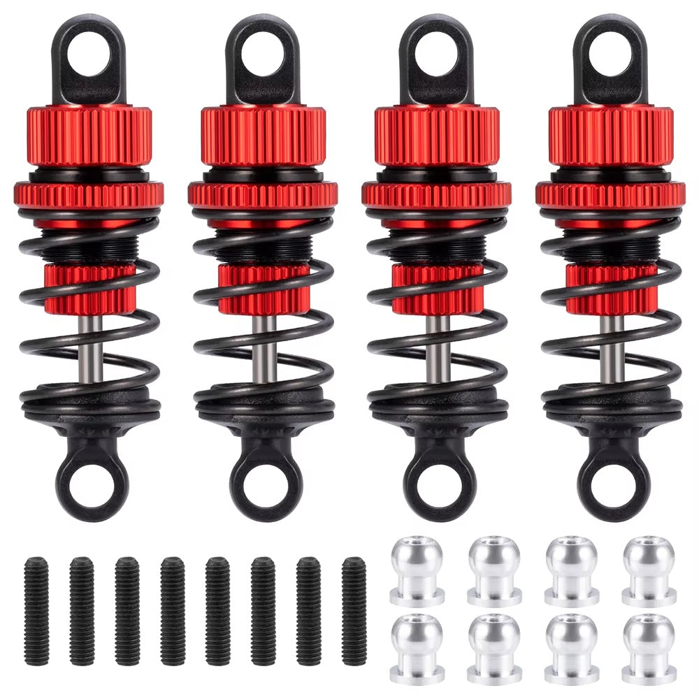 Powerhobby Aluminum 50MM Shocks Red (4) 1/10 Touring Car