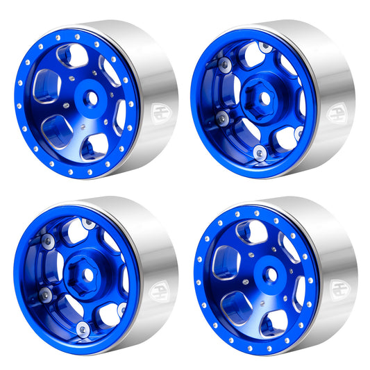 Powerhobby 1.3" Aluminum Beadlock Wheels (4) 1/24 Rock Crawler