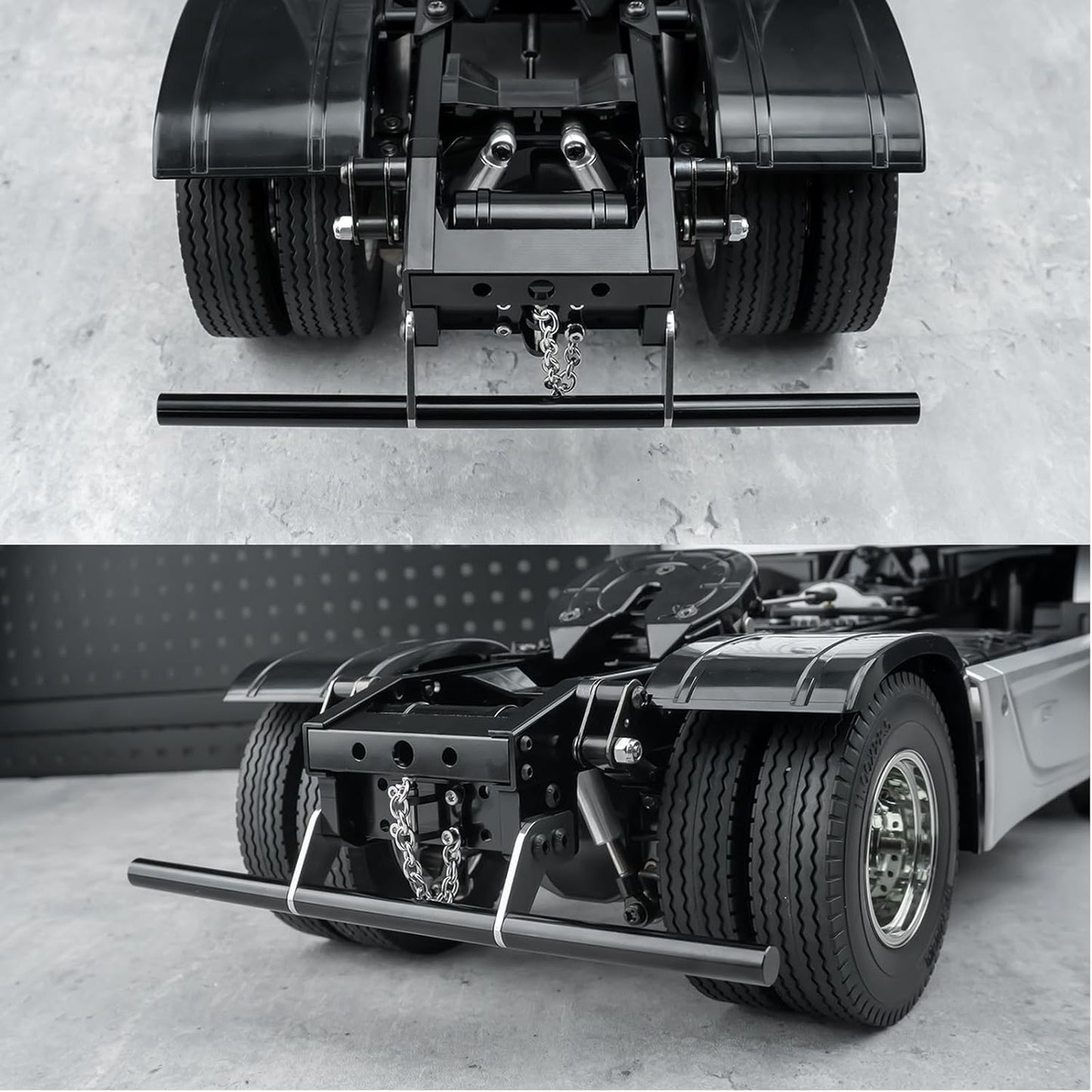 Powerhobby Aluminium Gas Tank Tail Beam Protection Bar Bumper Tamiya 1/14 Tractor