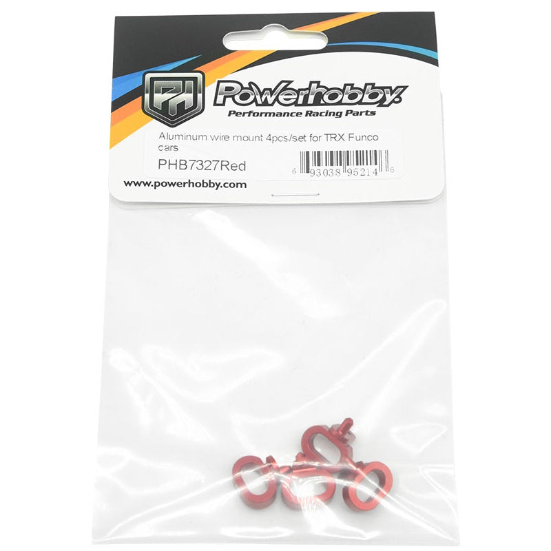 Powerhobby 7075 Aluminum Wire Mount RED FOR Traxxas Funco