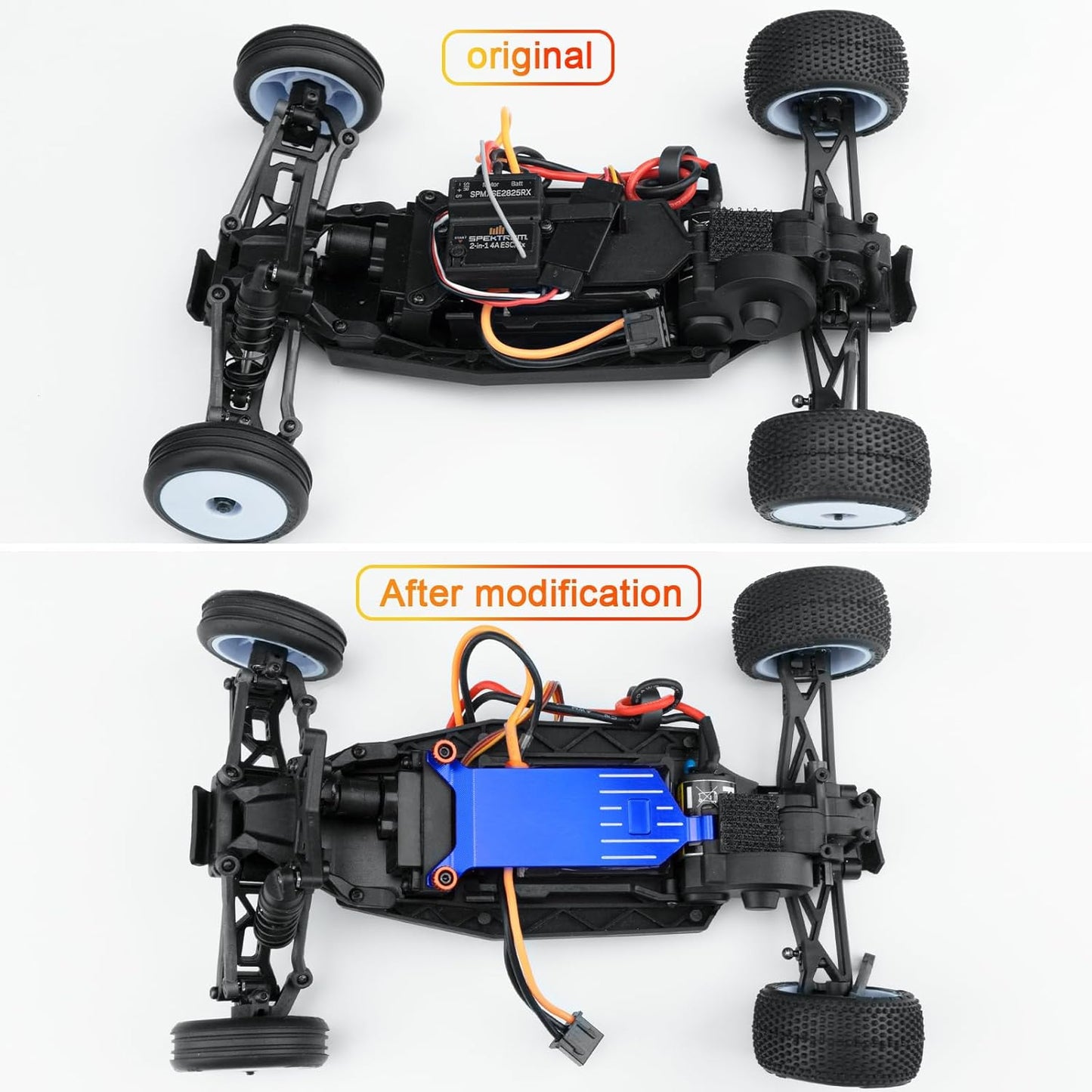 Powerhobby Losi Micro-B Aluminum Receiver Mounting Plate Blue