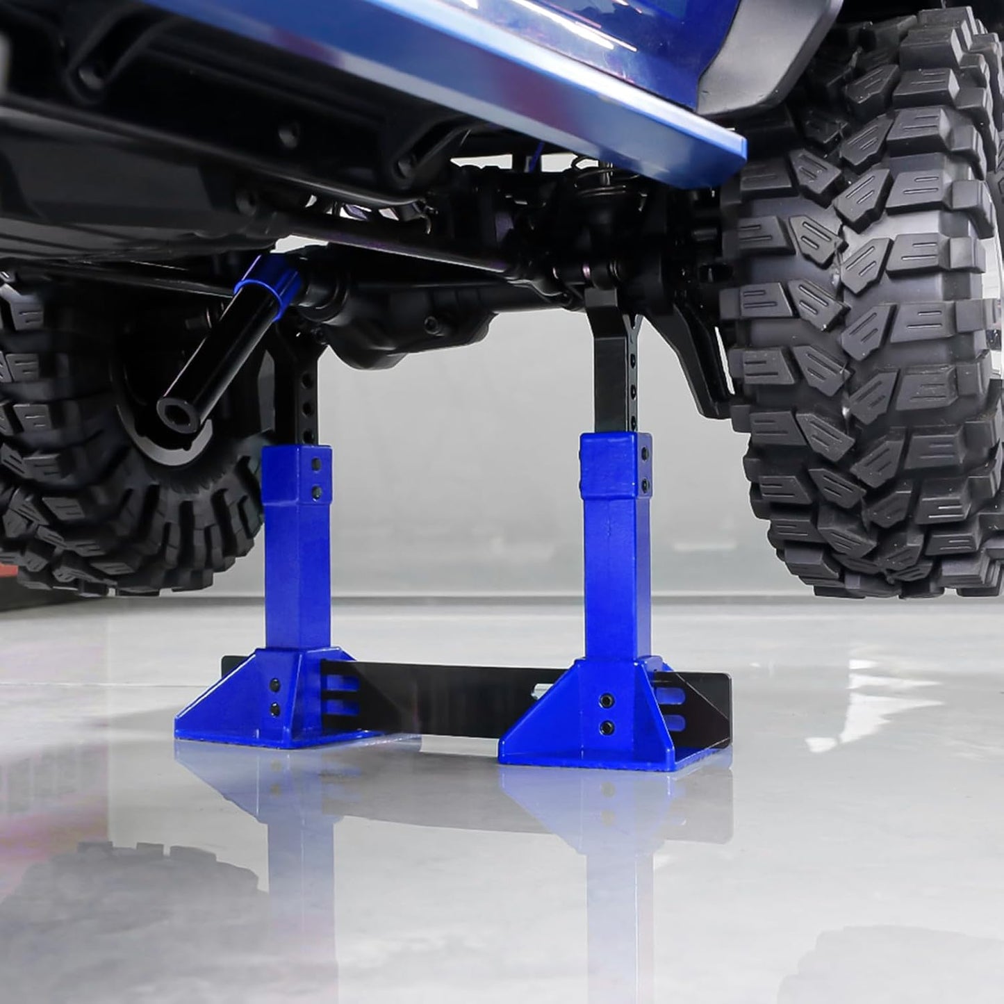 Powerhobby RC Car Jack Stand Blue for 1/8 1/10 Scale Rock Crawler