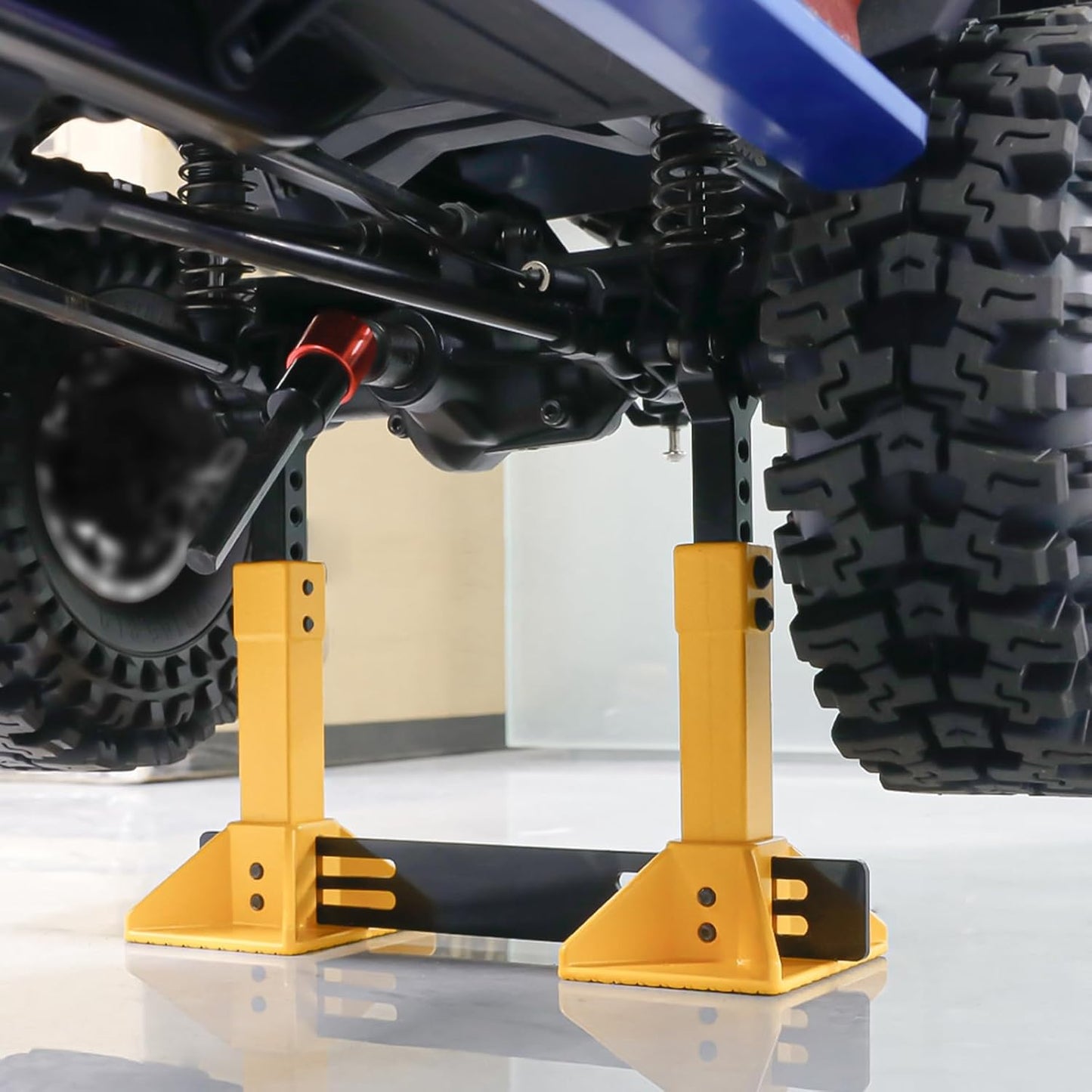 Powerhobby RC Car Jack Stand Yellow for 1/8 1/10 Scale Rock Crawler