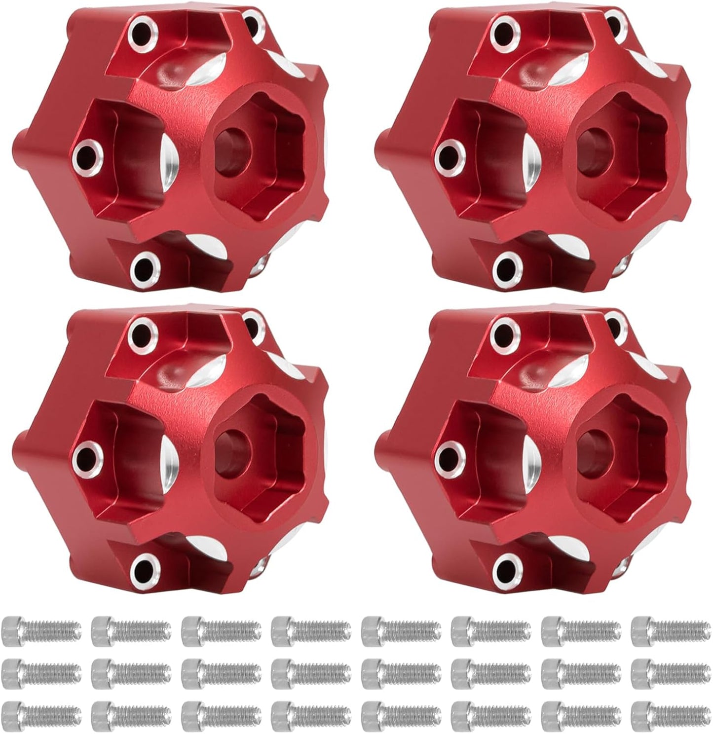 Powerhobby Aluminum 6x30 to 12mm Aluminum Hex Adapters (4) Pro-Line MX28