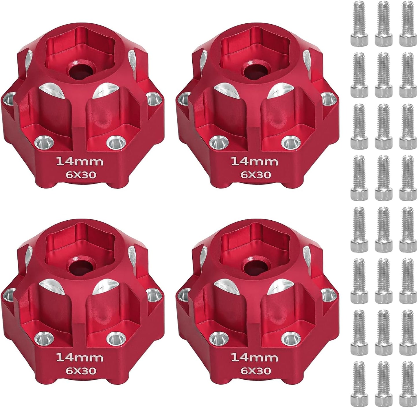 Powerhobby 6x30 to 14mm Aluminum Hex  Adapters (4) Pro-Line Arrma Senton Granite Wheel