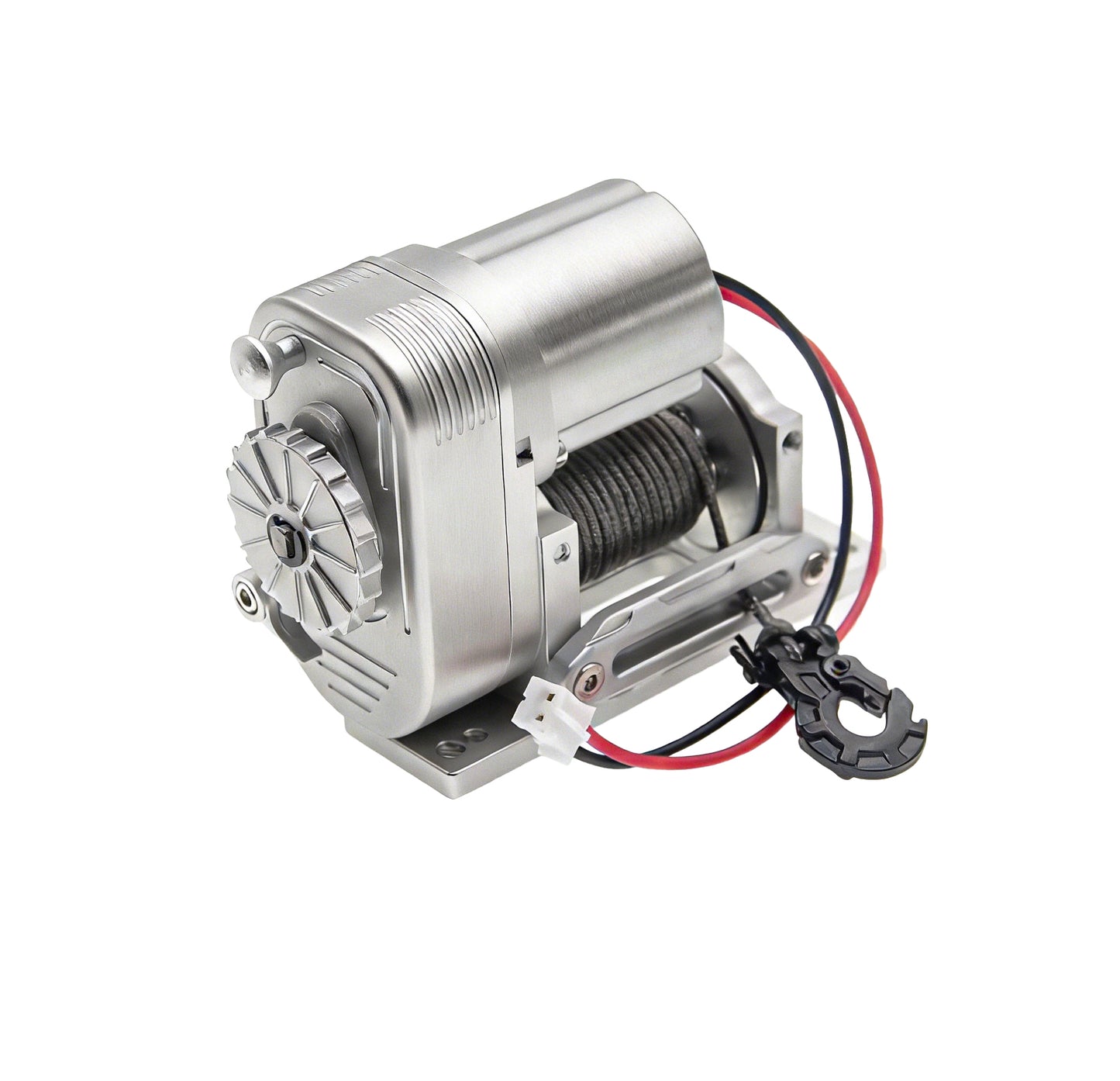 1/10 Simulated 8274 Vertical Winch Aluminum 6-12.4V 50lbs Silver for 1/10 Rock Crawler