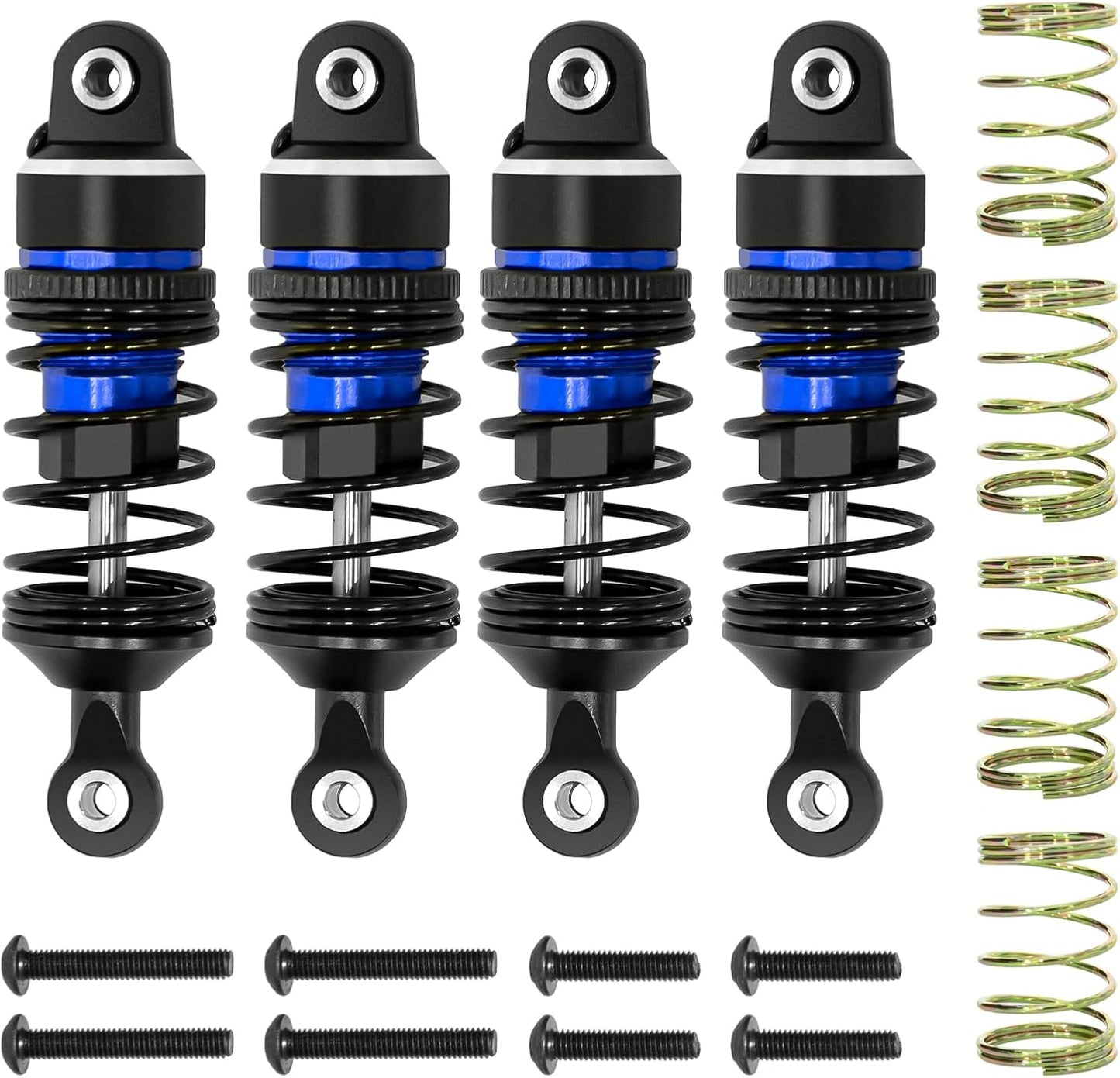 Powerhobby Aluminum Front / Rear Adjustable Shocks Blue FOR Traxxas 1/16 Mini Slash