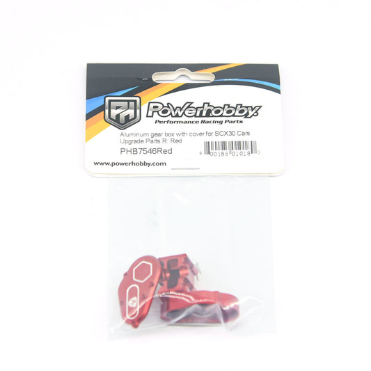 Powerhobby Aluminum Gear Box w Cover Red Axial SCX30