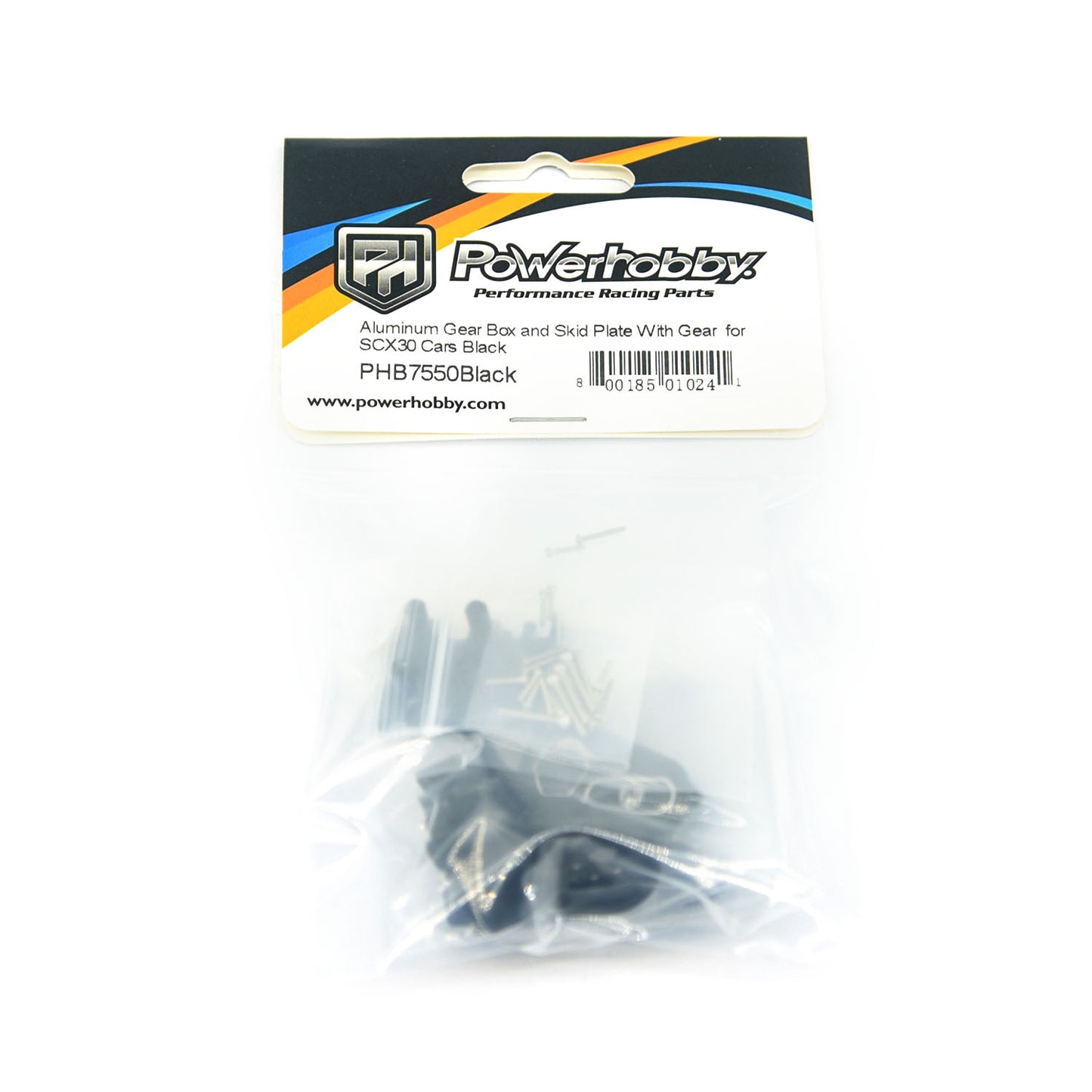 Powerhobby Aluminum Gear Box + Skid Plate With Gears Black Axial SCX30
