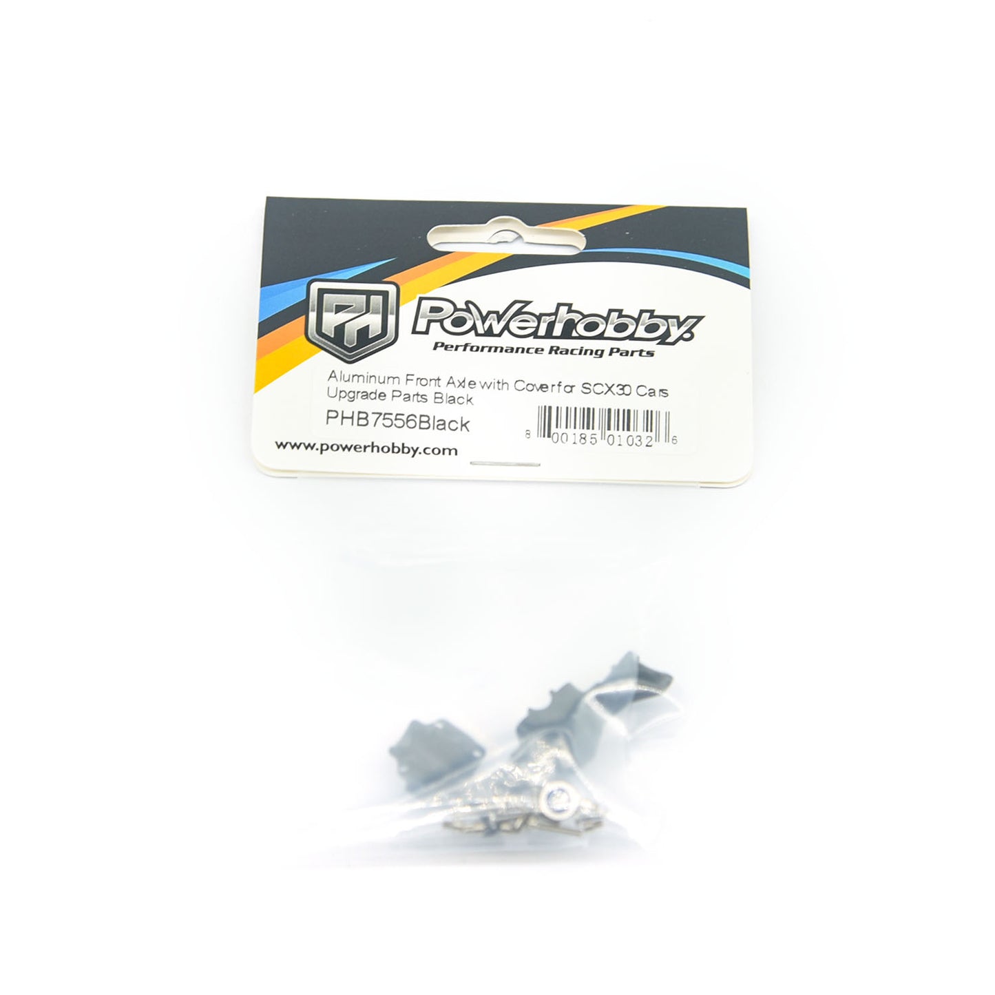 Powerhobby Alminum Front Axle w Cover Black Axial SCX30