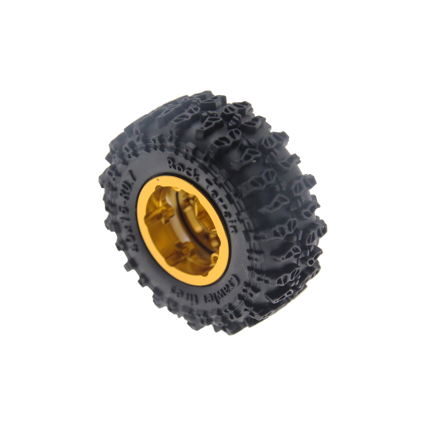Powerhobby Axial SCX30 0.7" Brass Wheels / Tires (4) Gold Type A
