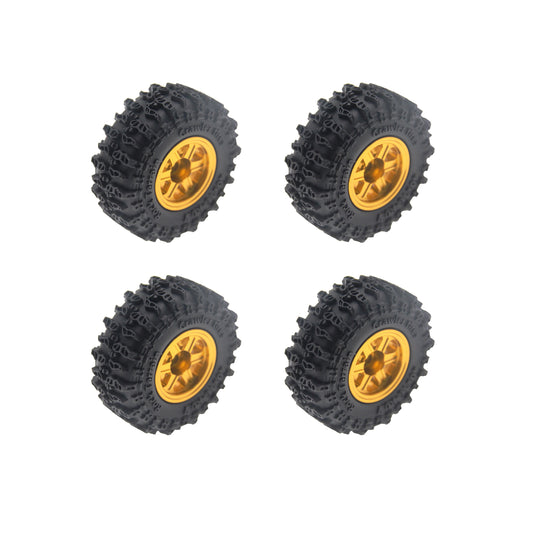 Powerhobby Axial SCX30 0.7" Brass Wheels / Tires (4) Gold Type A