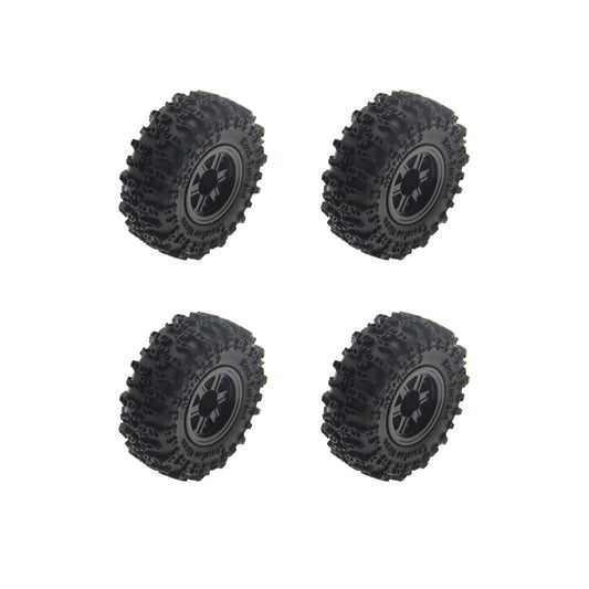 Powerhobby Axial SCX30 0.7" Brass Wheels / Tires (4) Black Type A