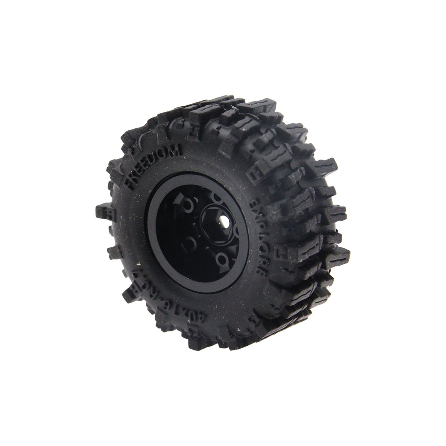 Powerhobby Axial SCX30 0.7" Beadlock Brass Wheels / Tires (4) Black Type B