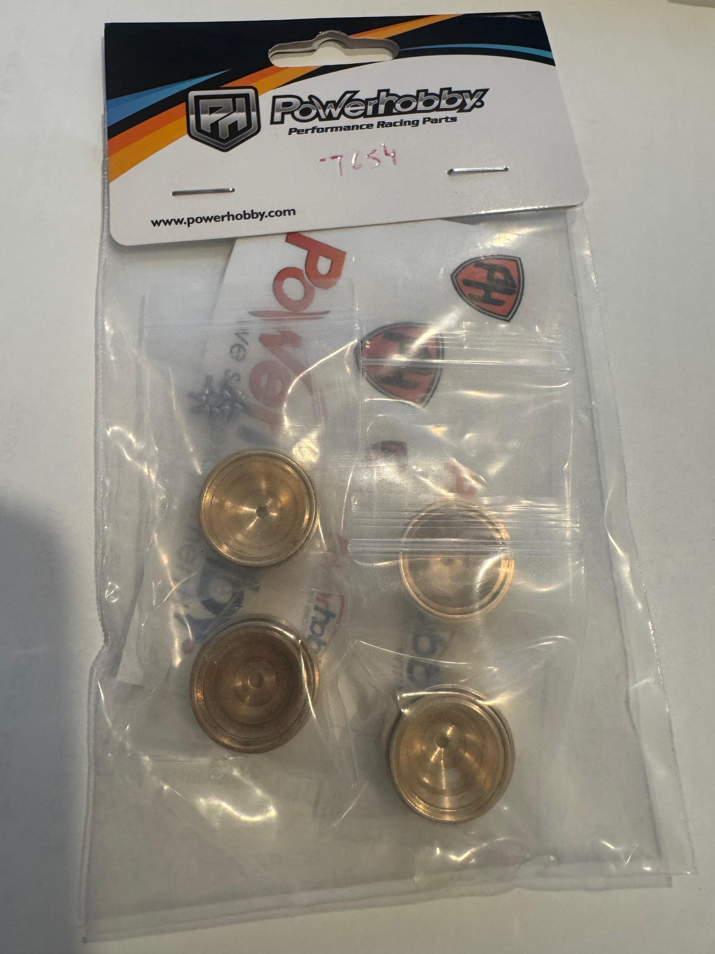 Powerhobby Brass Deep Dish Wheels Gold (4) Axial SCX30