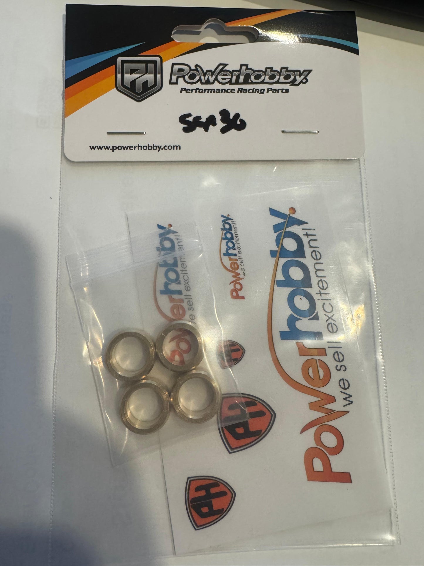 Powerhobby Axial SCX30 3.6g Brass Wheel Weights