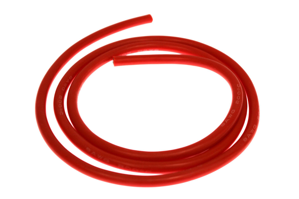Powerhobby 8AWG Gauge Silicone Wire, 3' Red