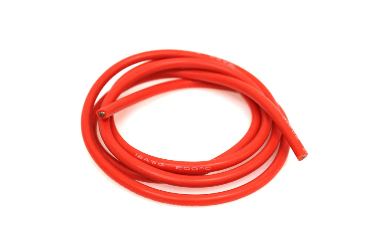 Powerhobby 12AWG Gauge Silicone Wire, 3' Red