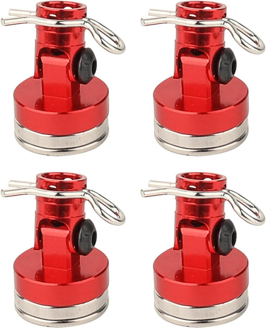 Powerhobby Magnetic Body Mount with Clips Red (4) 1/10