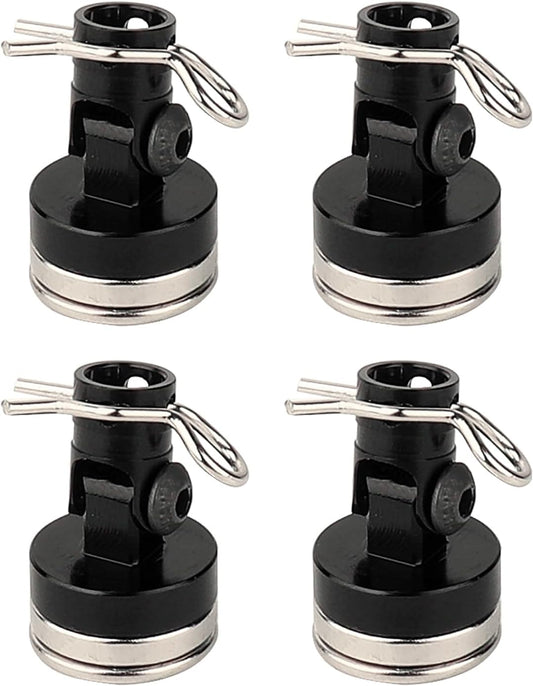 Powerhobby Magnetic Body Mount with Clips Black (4) 1/10