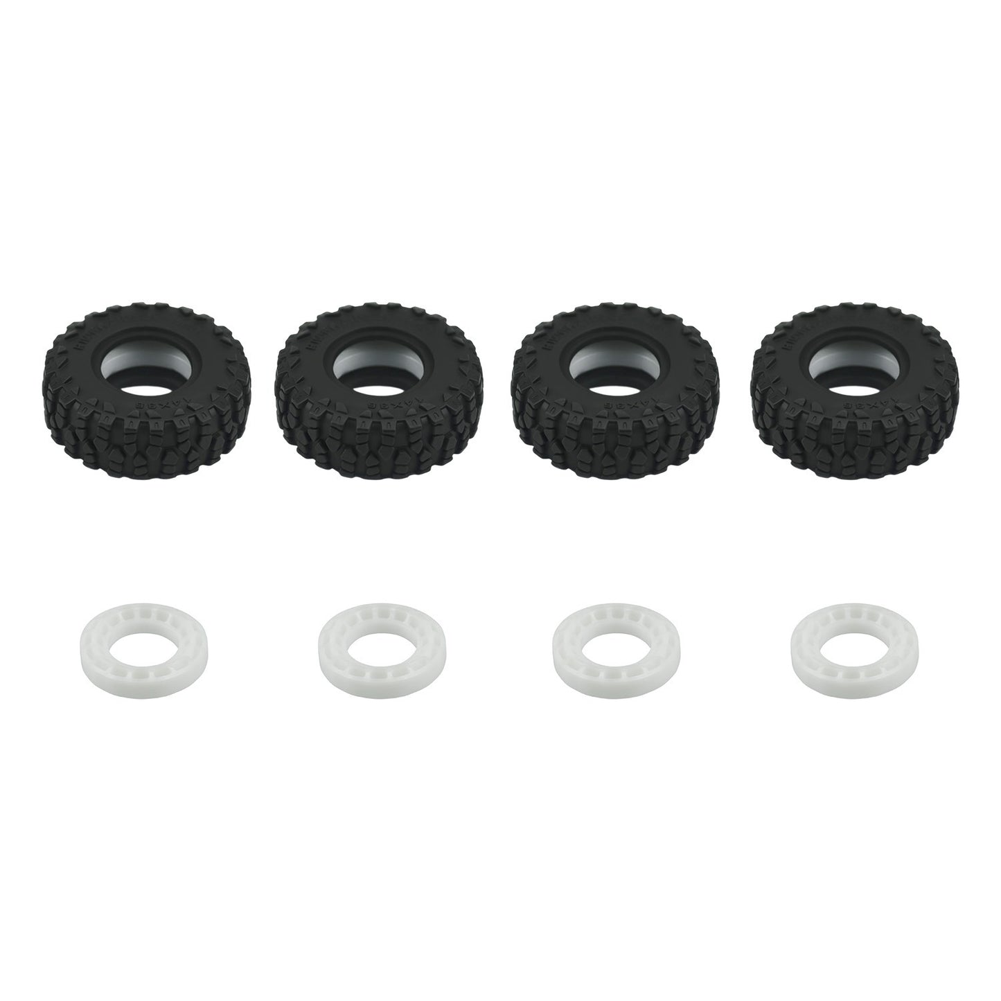 Axial SCX30 35mm Tires with Silicon Insert (4) White