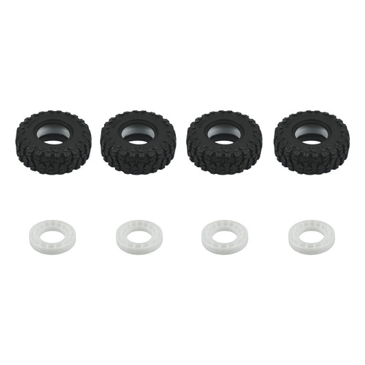 Axial SCX30 35mm Tires with Silicon Insert (4) White