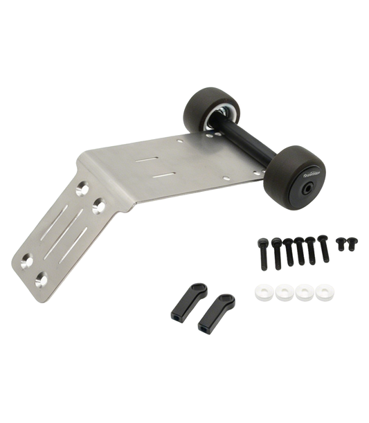Powerhobby HD Stainless Steel Rear Skid Plate Bearing Wheelie Bar Arrma Mini Kraton