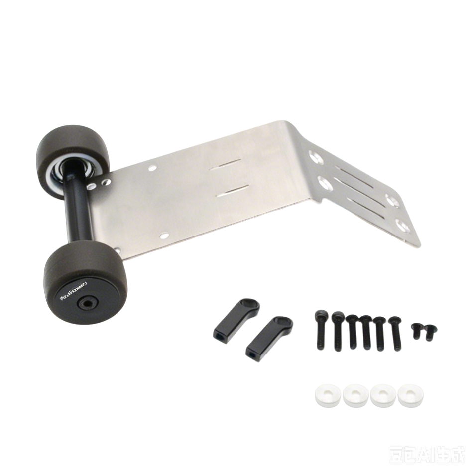 Powerhobby HD Stainless Steel Rear Skid Plate Bearing Wheelie Bar Arrma Mini Kraton