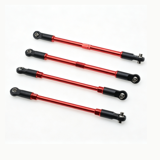 Powerhobby Aluminum Front / Rear Tie Rods Red FOR Traxxas E-Maxx / T-Maxx