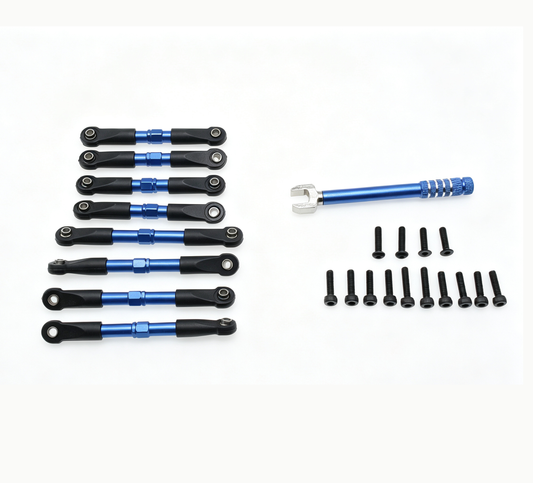 Powerhobby Aluminum Pull Rods Blue FOR Trxxas 1/16 E-Revo / Summit