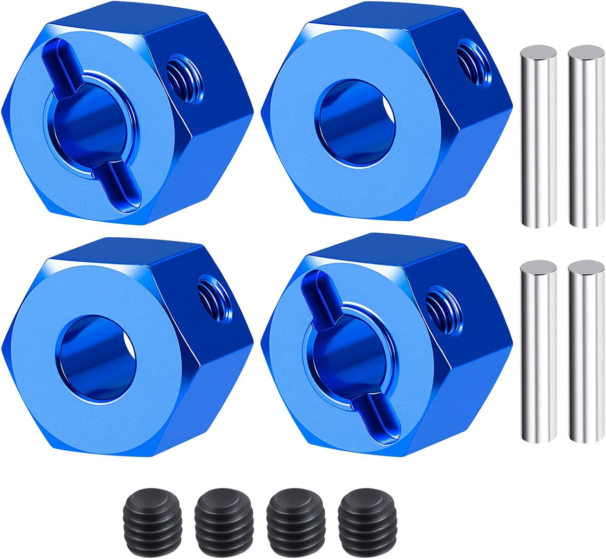 Powerhobby Aluminum 12mm Wheel Hex Hubs 9mm Thickness (4) Traxxas