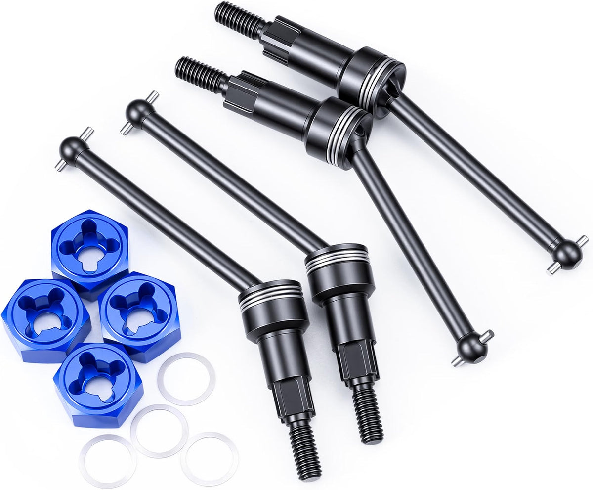 Powerhobby ARRMA 1/14 Mojave GROM Steel Front Rear CVD Axles Drive Shafts Blue