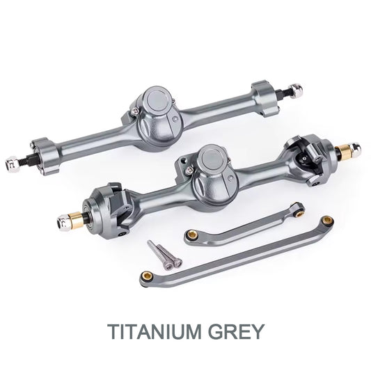 Powerhobby Axial SCX30 Front + Rear Aluminum Extended Axles w +5MM Grey