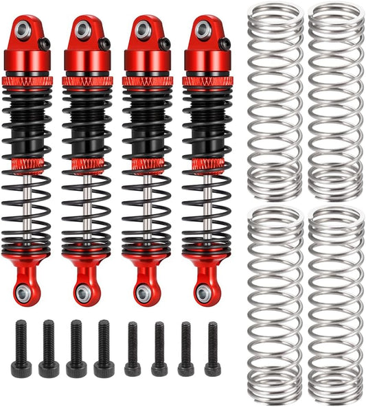 Powerhobby Arrma 1/16 Quake Grom Aluminum Front / Rear Shocks (4) 80mm Red