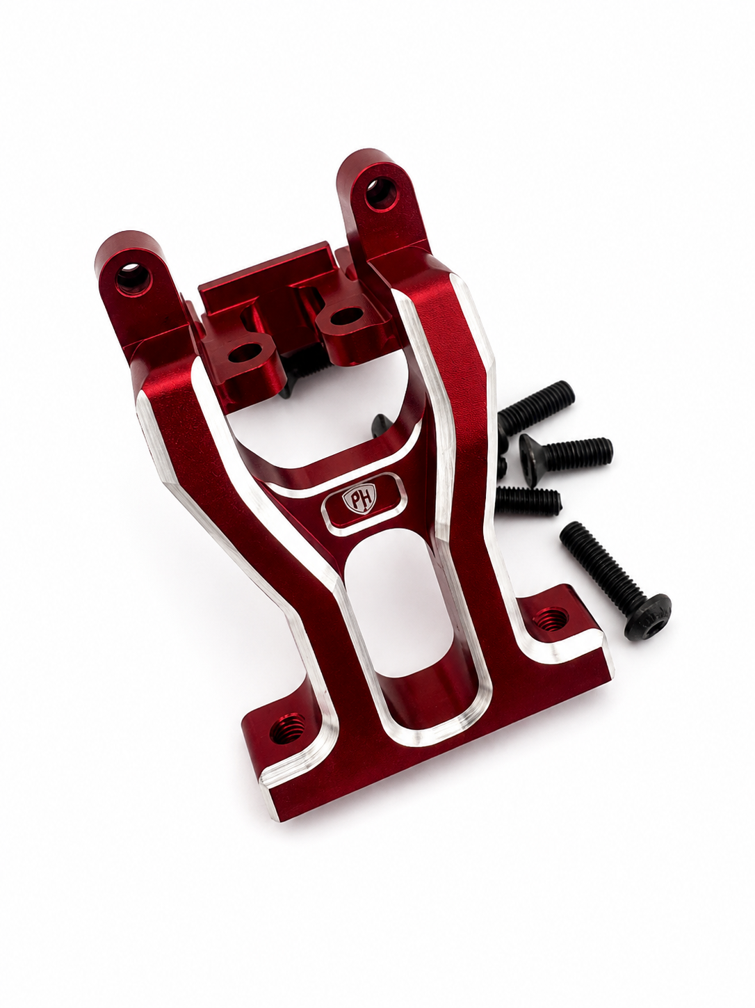 Powerhobby Yokomo RD2.0 Aluminum Front Bulkhead Red.