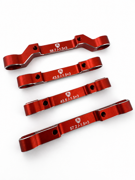 Powerhobby Aluminum Adjustable Suspension Mount Set Red Yokomo RD2.0.