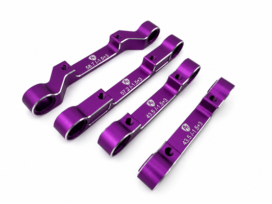 Powerhobby Aluminum Adjustable Suspension Mount Set Purple Yokomo RD2.0.