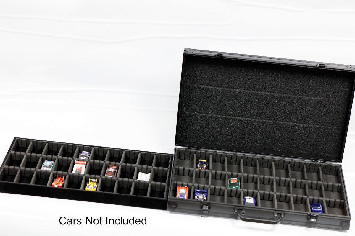 HO Slot Car Aluminum Carrying Case For AFX Auto World Tyco Aurora Fits 60 cars