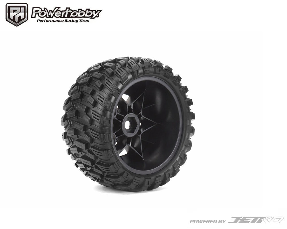 Powerhobby Armor X Belted Pre-Mounted Tires FOR Traxxas X-Maxx XMaxx Black