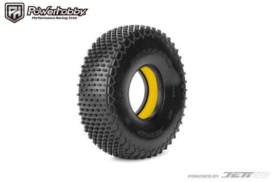 Powerhobby 2.2" Grabber Ultra Soft 1/10 Rock Crawler Tires w Foams (2) - PowerHobby