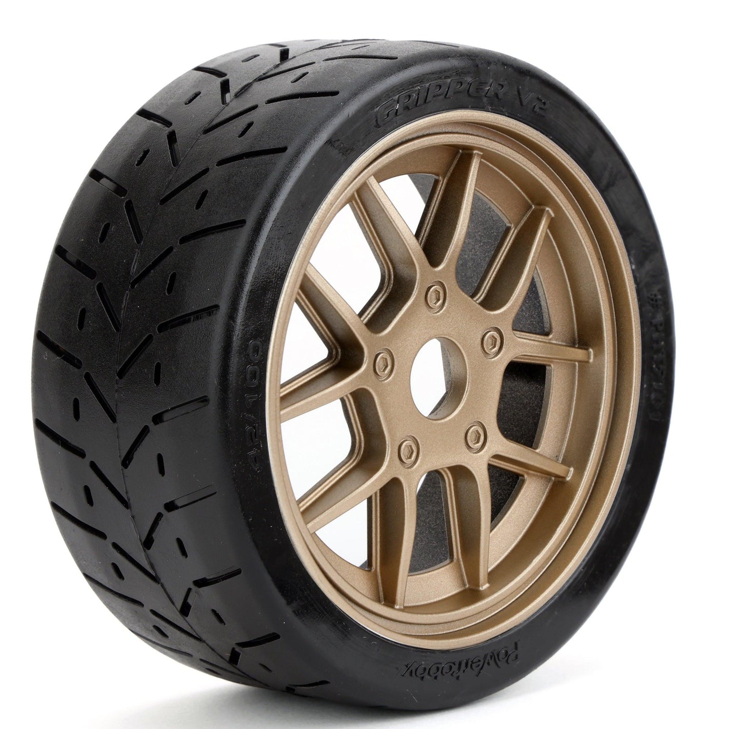 Powerhobby 1/8 Gripper Front Rear 42/54/100 Belted Tires Gold V2 Arrma LIMITLESS.