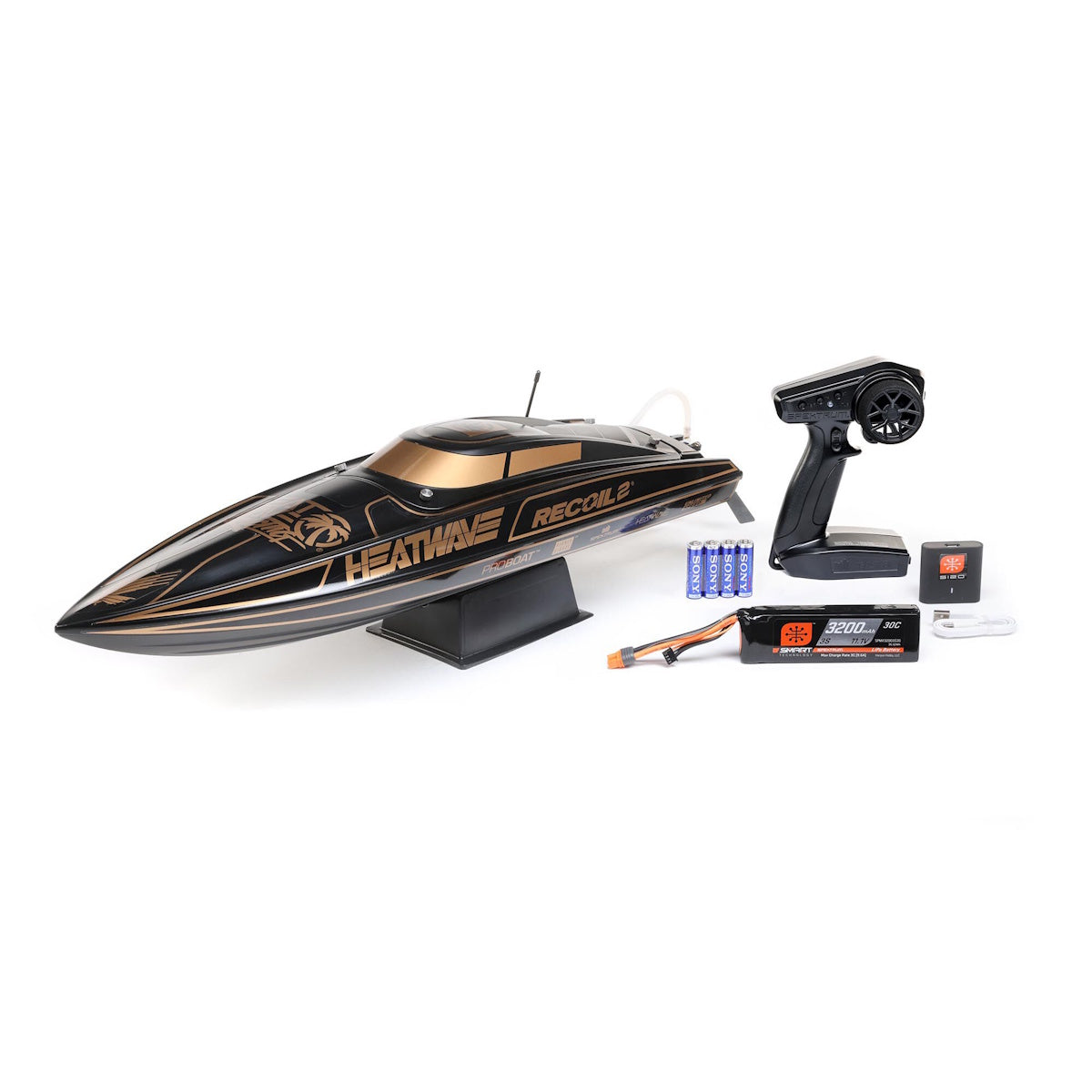 Pro Boat 08041V2T1 Heatwave Recoil 2 V2 26 Self-Righting brushless RTR Blk/Gold