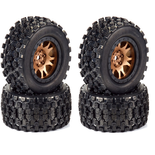 Pro-Line Badlands MX43 Pro-Loc Mounted Tires / Wheels Bronze (4) X-Maxx