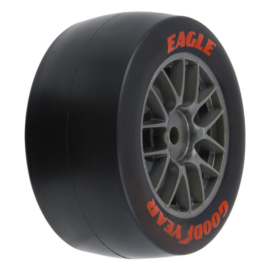 Pro-Line 1/12 Goodyear Eagle Option Tire F/R MTD Gray Wheels (4): Losi NASCAR